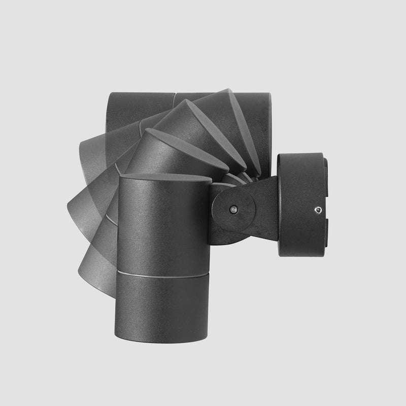 PX-0366-NEG, SPOTLIGHT IP65 ELEVE GU10 8W BLACK, Black, Transparent