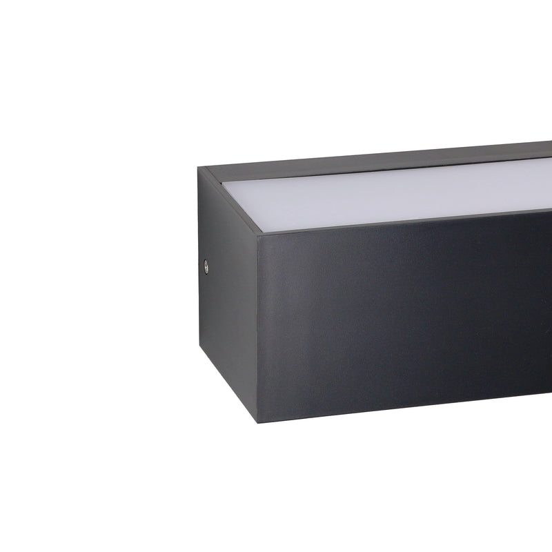 PX-0376-ANT, WALL FIXTURE IP65 ARA SMALL LED 9.3W LED WARM-WHITE 3000K ON-OFF URBAN GREY 820., Urban grey, Opal