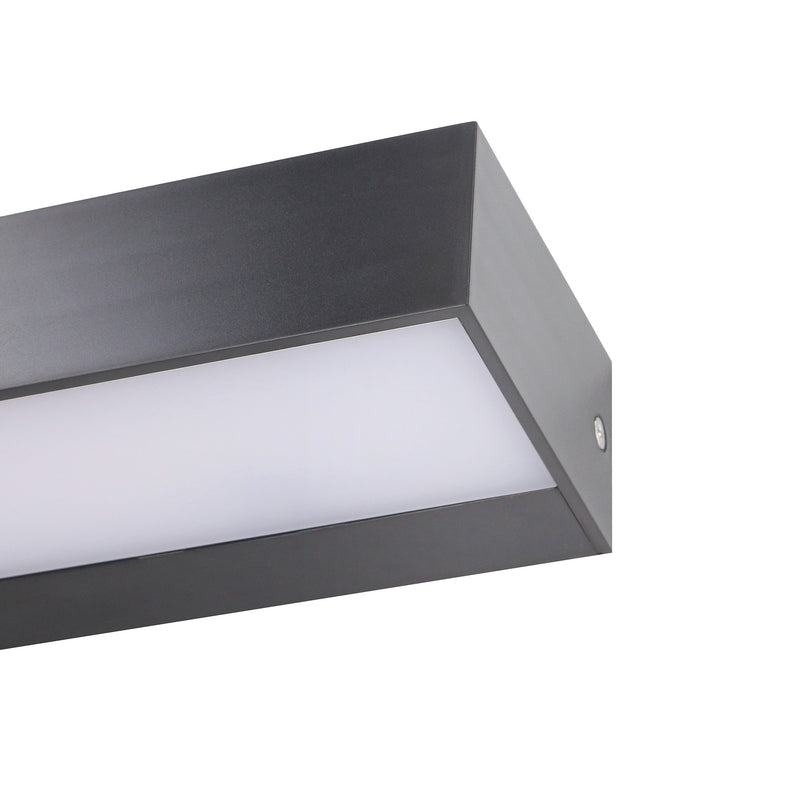 PX-0376-ANT, WALL FIXTURE IP65 ARA SMALL LED 9.3W LED WARM-WHITE 3000K ON-OFF URBAN GREY 820., Urban grey, Opal
