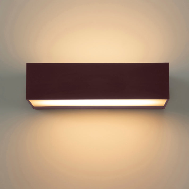 PX-0376-MAR, WALL FIXTURE IP65 ARA SMALL LED 9.3W LED WARM-WHITE 3000K ON-OFF BROWN 820.00, Brown, Opal
