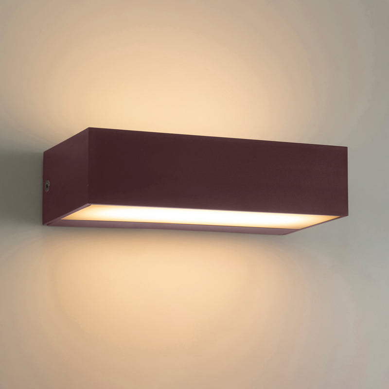 PX-0376-MAR, WALL FIXTURE IP65 ARA SMALL LED 9.3W LED WARM-WHITE 3000K ON-OFF BROWN 820.00, Brown, Opal