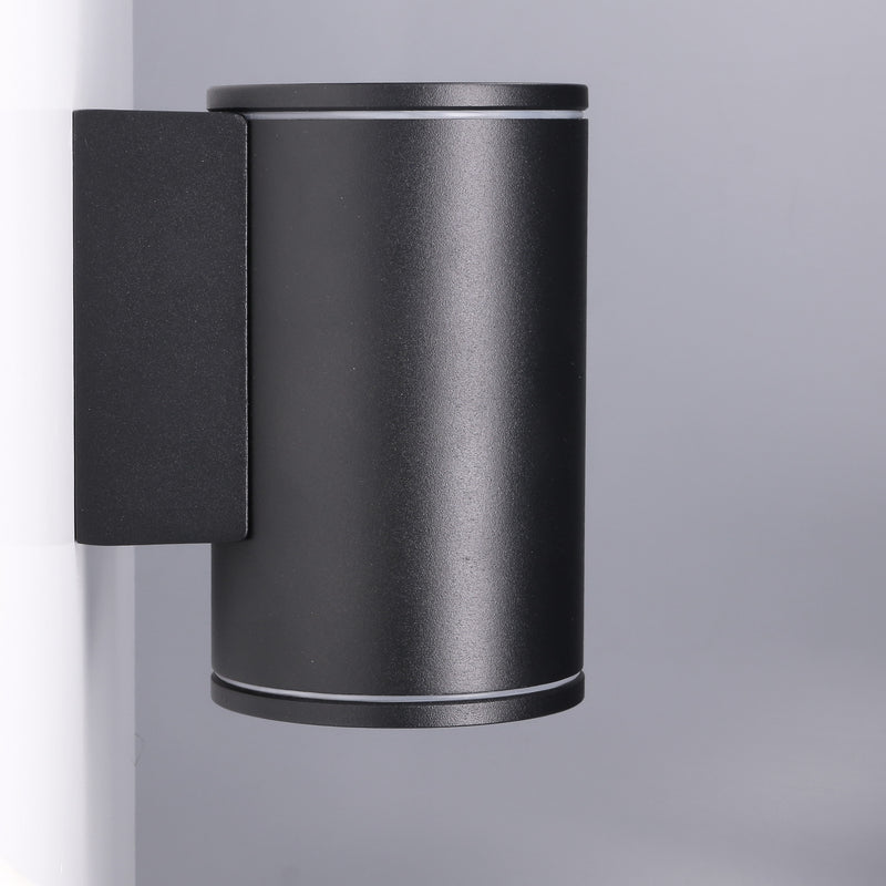 PX-0378-NEG, WALL FIXTURE IP54 ORION SINGLE EMISSION LED 7.3W LED WARM-WHITE 3000K ON-OFF BLA, Black, Transparent