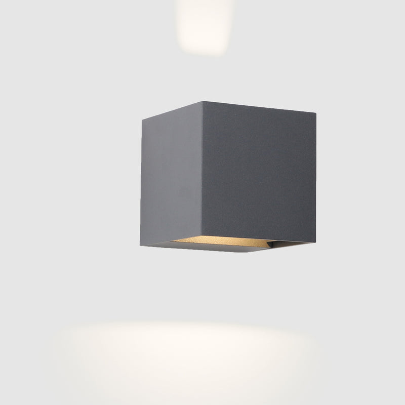 PX-0432-ANT, WALL FIXTURE IP54 REX LED 6.6W LED WARM-WHITE 3000K ON-OFF URBAN GREY 680, Urban grey, Transparent