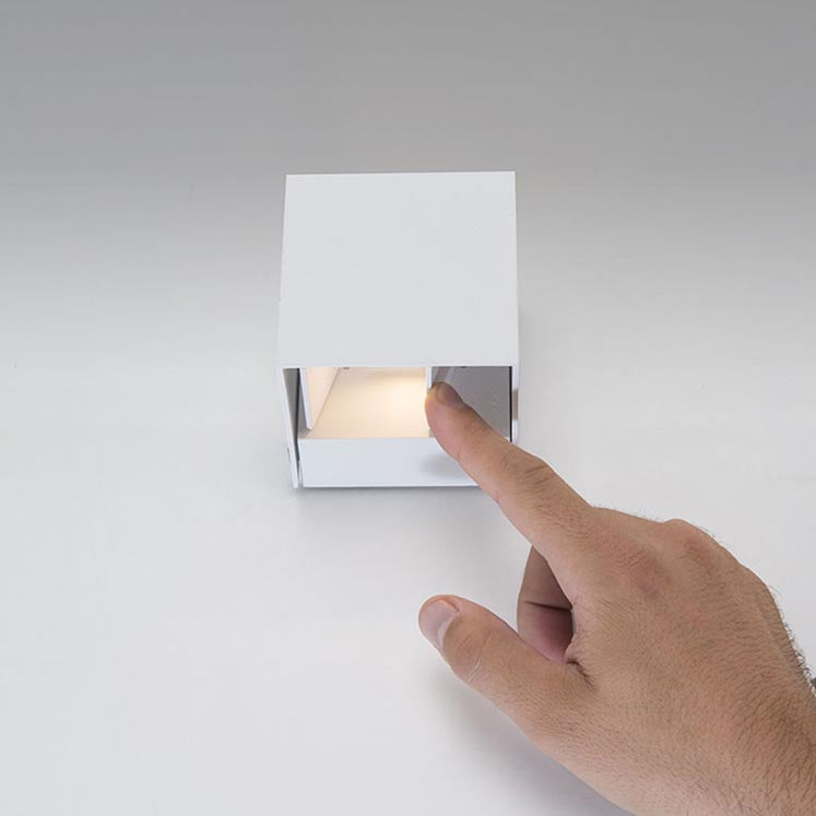 PX-0432-BLA, WALL FIXTURE IP54 REX LED 6.6W LED WARM-WHITE 3000K ON-OFF  680, White, Transparent