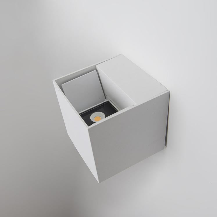 PX-0432-BLA, WALL FIXTURE IP54 REX LED 6.6W LED WARM-WHITE 3000K ON-OFF  680, White, Transparent