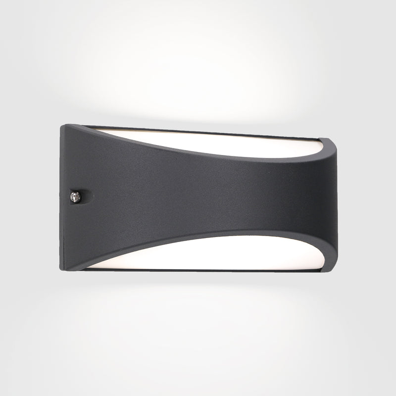 PX-0468-ANT, WALL FIXTURE IP54 KAPA LED 10W LED WARM-WHITE 3000K ON-OFF URBAN GREY 945.00, Urban grey, Opal