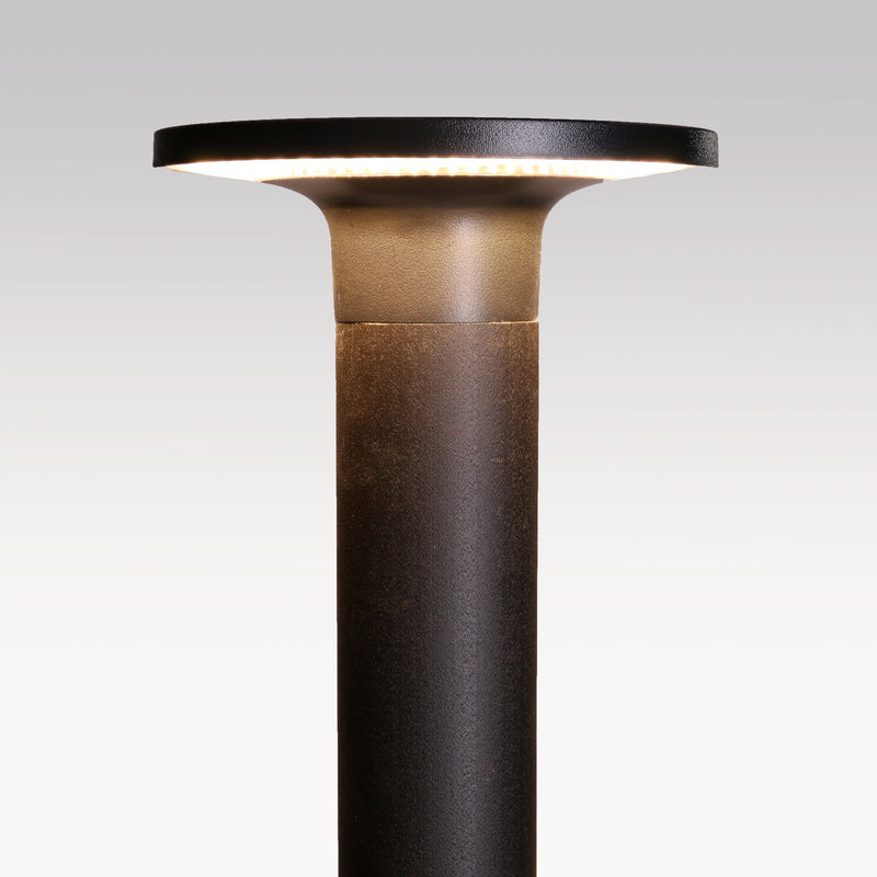 PX-0487-NEG, BOLLARD IP44 YIKA LED 7.9W LED WARM-WHITE 3000K ON-OFF BLACK 690.00, Black, Transparent