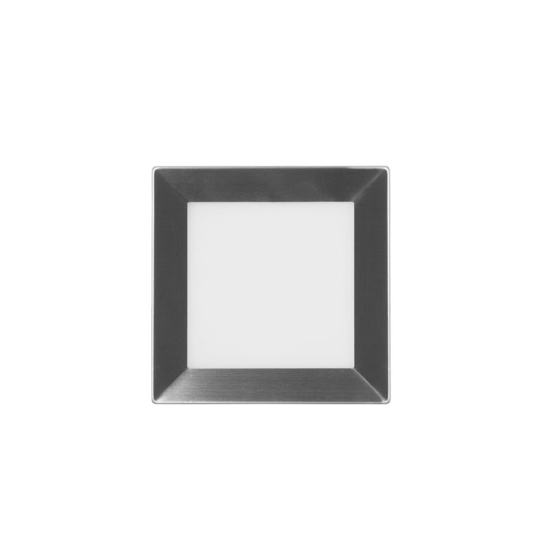 PX-0541-ALU, WALL FIXTURE IP65 RECT SQUARE LED 3.3W LED WARM-WHITE 3000K STAINLESS STEEL 345, Stainless steel, OPAL