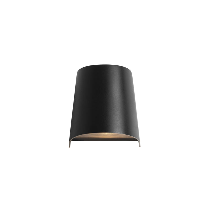 PX-0545-NEG, WALL FIXTURE IP65 PRISMA GU10 8W BLACK, Black, Tinted