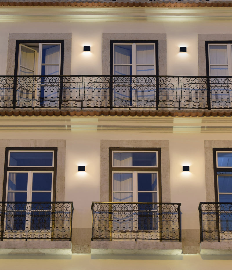 PX-0563-NEG, WALL FIXTURE IP54 SLIM LED 10.3W LED WARM-WHITE 3000K ON-OFF BLACK 1200, Black, Sandblasted