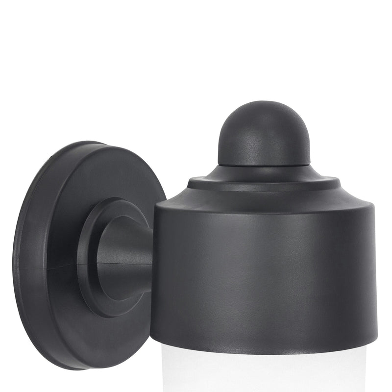 PX-0623-NEG, WALL FIXTURE IP44 ALAN ROUND E27 15W BLACK, Black, OPAL