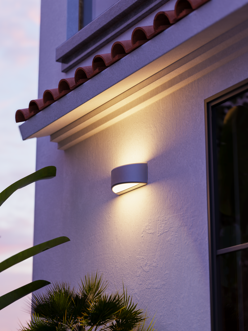 PX-0625-GRI, WALL FIXTURE IP65 AREA E27 15W GREY, Grey, Opal