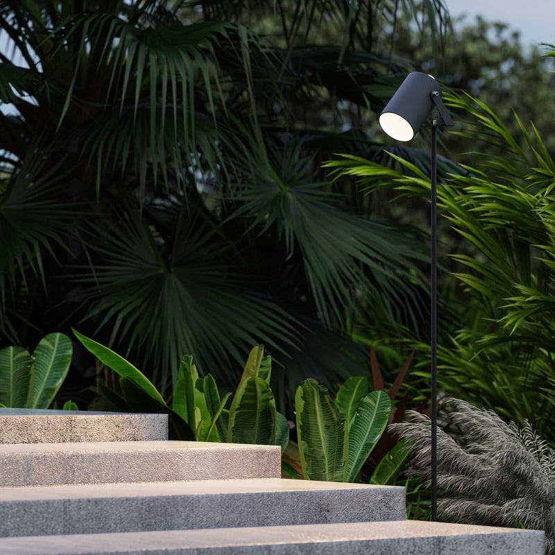 PX-0633-NEG, BOLLARD IP65 HIT GU10 8W BLACK, Black, Transparent