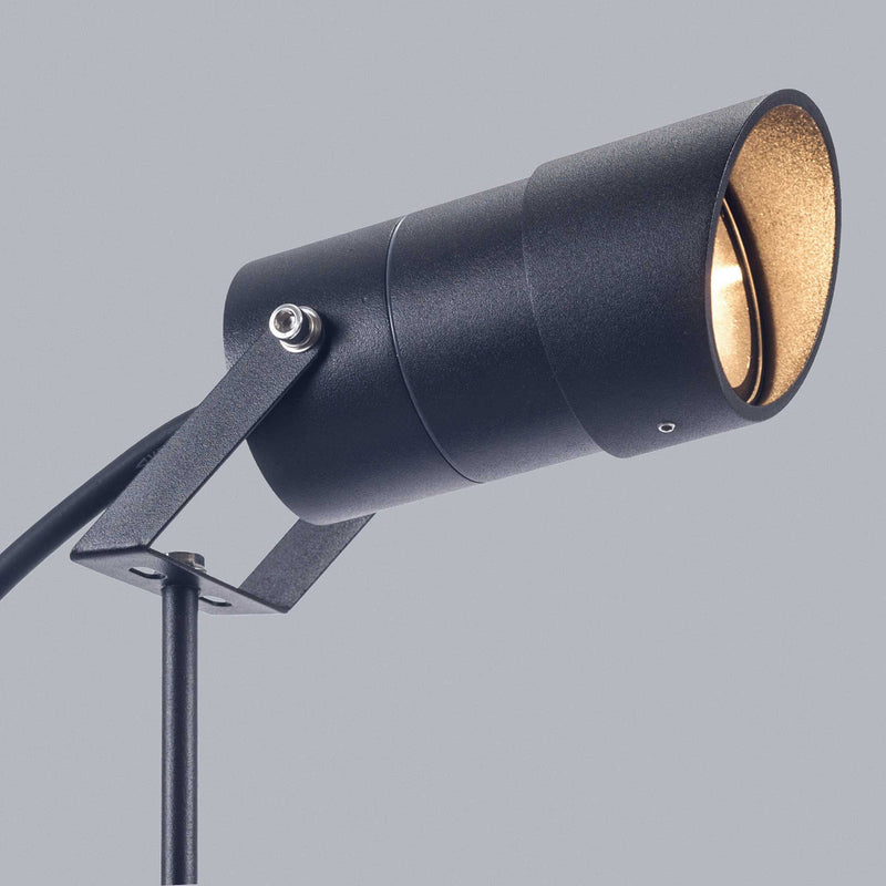 PX-0636-NEG, BOLLARD IP65 OUSIA GU10 8W BLACK, Black, Transparent