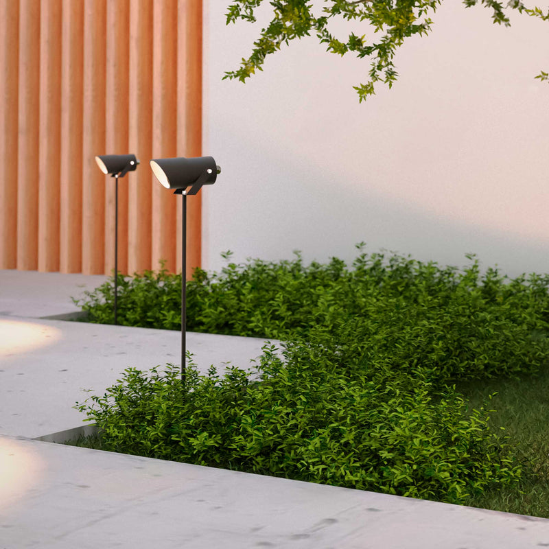PX-0636-NEG, BOLLARD IP65 OUSIA GU10 8W BLACK, Black, Transparent