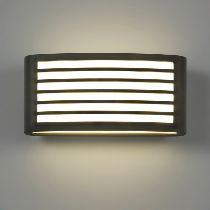 WALL FIXTURE IP54 ZENITHA LED 12W LED WARM-WHITE 3000K ON-OFF BLACK 1300