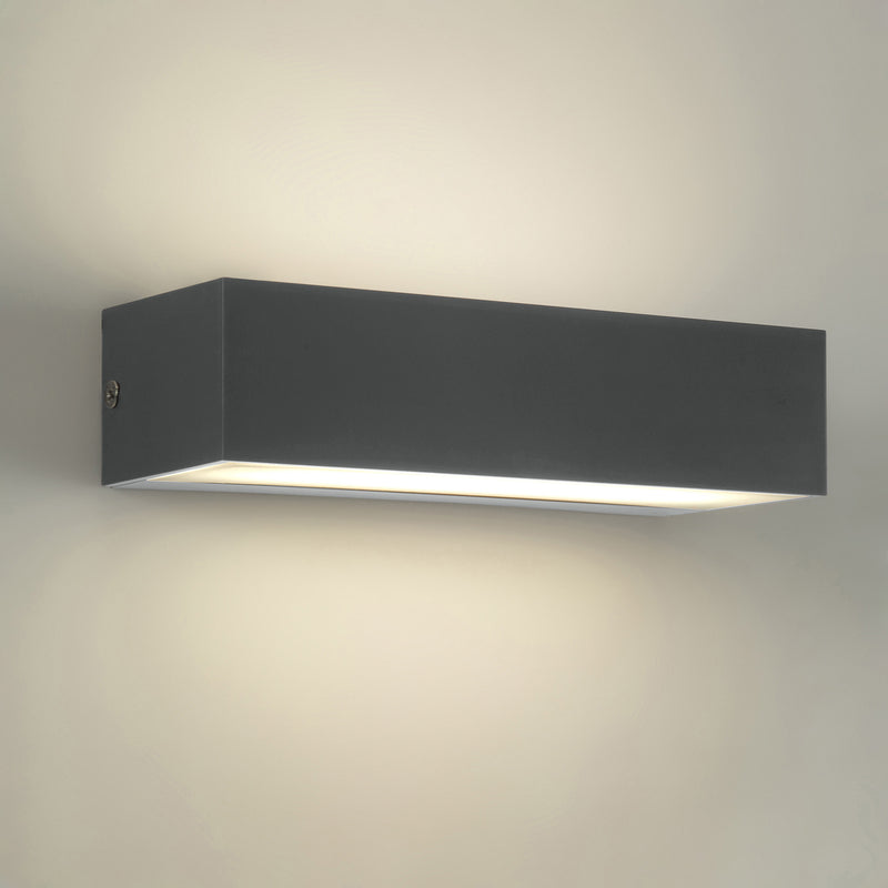 PX-0651-ANT, WALL FIXTURE IP65 ARA LED 9.3W LED WARM-WHITE 4000K ON-OFF URBAN GREY 820.00, Urban grey, Opal