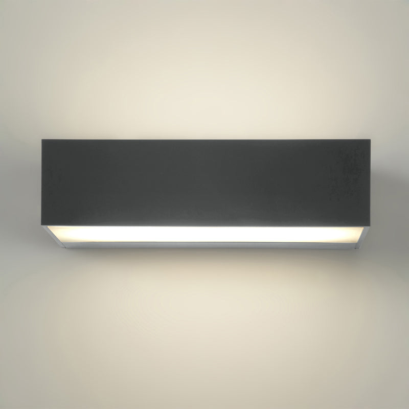 PX-0651-ANT, WALL FIXTURE IP65 ARA LED 9.3W LED WARM-WHITE 4000K ON-OFF URBAN GREY 820.00, Urban grey, Opal