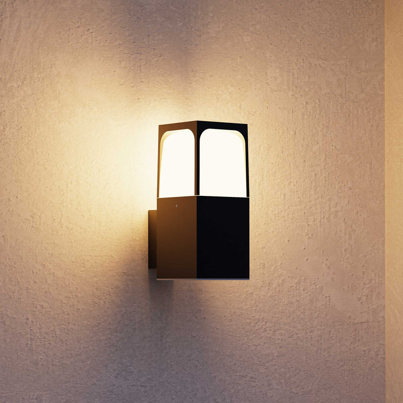 PX-0664-NEG, WALL FIXTURE IP54 VETA E27 15W BLACK, Black, OPAL