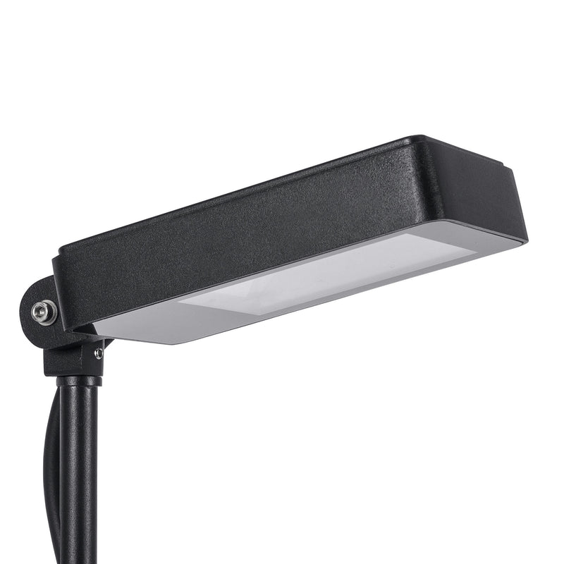 PX-0670-NEG, BOLLARD IP54 PIOUS LED 3.5W LED WARM-WHITE 3000K ON-OFF BLACK 290, Black, Transparent