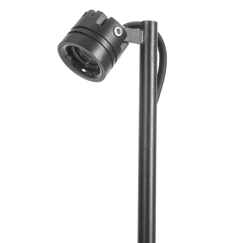 PX-0672-NEG, BOLLARD IP54 FINT SINGLE LED 3.5W LED WARM-WHITE 3000K ON-OFF BLACK 285, Black, Transparent