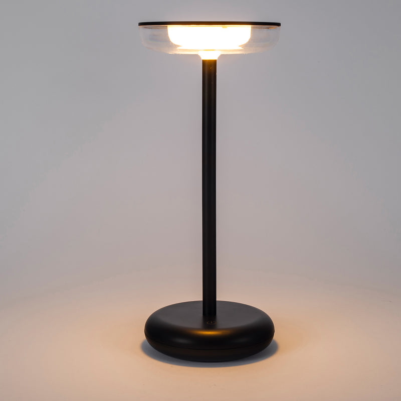 PX-0690-NEG, TABLE LAMP IP54 POMER LED 1.8W LED WARM-WHITE 3000K TOUCH DIMMING BLACK 180, Black, OPAL, Transparent