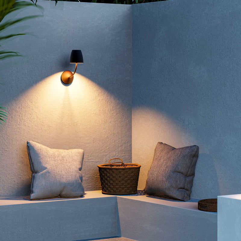 PX-0691-MAR, WALL FIXTURE IP54 ECLIPTA I LED 10W LED WARM-WHITE 3000K ON-OFF BROWN 1190, Brown, Transparent, OPAL