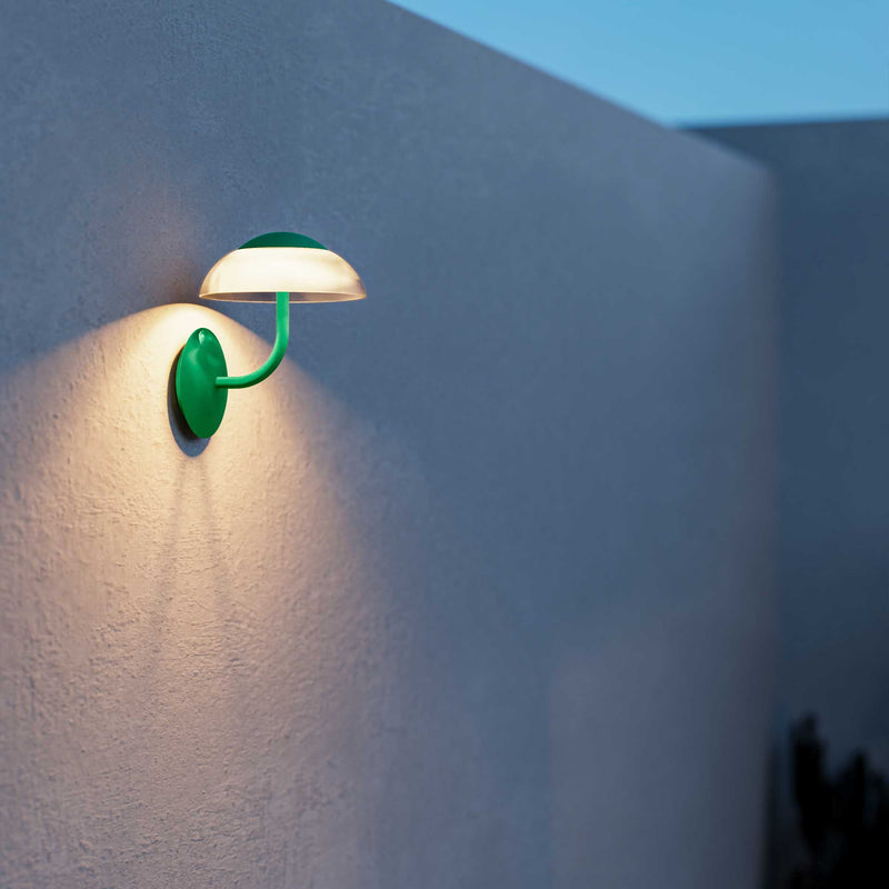PX-0695-VRD, WALL FIXTURE IP54 ECLIPTA II LED 9W LED WARM-WHITE 3000K ON-OFF GREEN 1000, green, Tinted