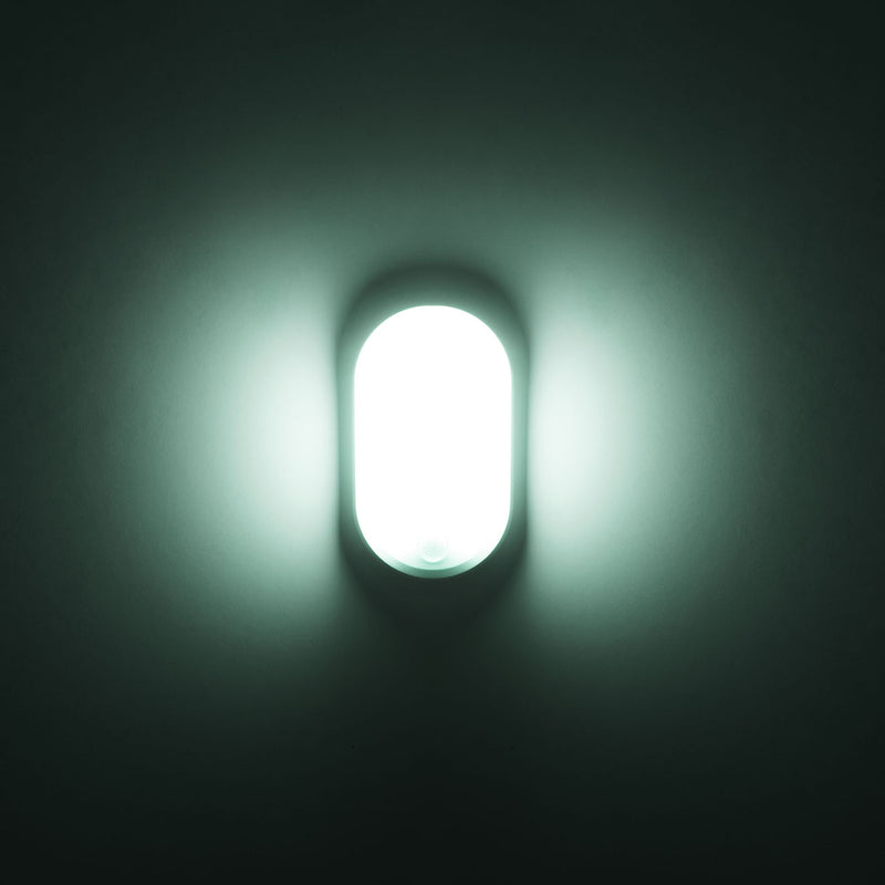 WALL FIXTURE IP65 MOO OVAL LED 18W SW 2700-3200-4000K ON-OFF WHITE 2500