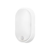 WALL FIXTURE IP65 MOO OVAL SENSOR LED 18W SW 2700-3200-4000K ON-OFF WHITE 2500