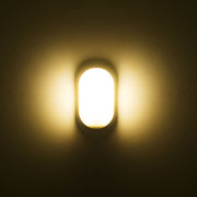 WALL FIXTURE IP65 MOO OVAL SENSOR LED 18W SW 2700-3200-4000K ON-OFF WHITE 2500