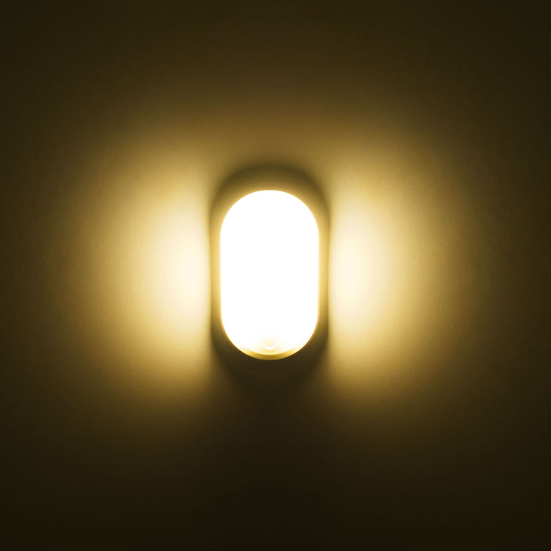 WALL FIXTURE IP65 MOO OVAL SENSOR LED 18W SW 2700-3200-4000K ON-OFF WHITE 2500