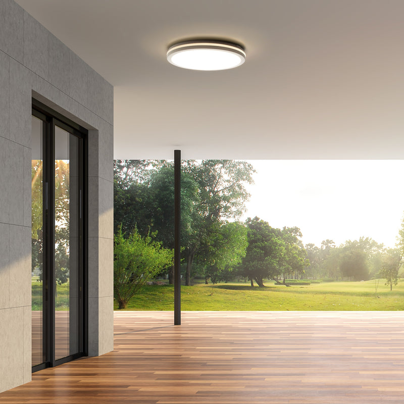 CEILING FIXTURE IP54 SCAL Ø300 LED 22W SW 2700-3200-4000K ON-OFF WHITE 2791LM