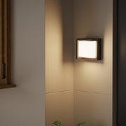 WALL FIXTURE IP65 CREU SQUARE LED 15.2W SW 2700-3200-4000K ON-OFF BLACK 1650