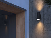 WALL FIXTURE IP54 ORION DOUBLE EMISSION GU10 16W BLACK