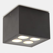 CEILING FIXTURE IP65 CREST 6.6W LED WARM-WHITE 3000K ON-OFF BLACK 611LM