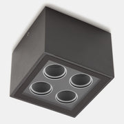 CEILING FIXTURE IP65 CREST 6.6W LED WARM-WHITE 3000K ON-OFF BLACK 611LM