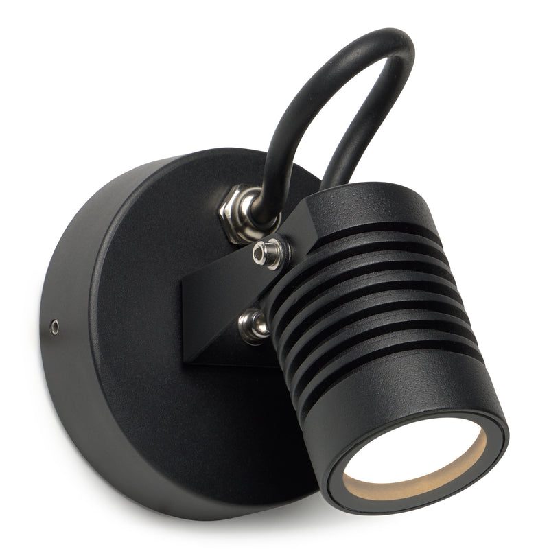 WALL FIXTURE IP65 VISTA LED 4.9W LED WARM-WHITE 3000K ON-OFF BLACK 525