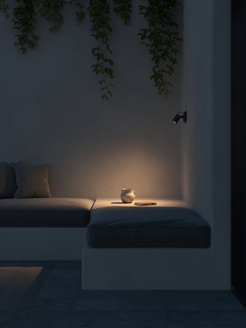 WALL FIXTURE IP65 VISTA LED 4.9W LED WARM-WHITE 3000K ON-OFF BLACK 525