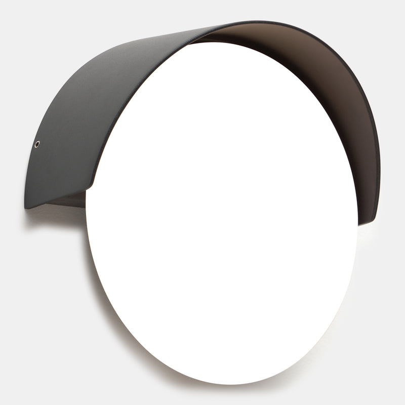 WALL FIXTURE IP54 AURO LED 6.2W 3000K ON-OFF BLACK 827