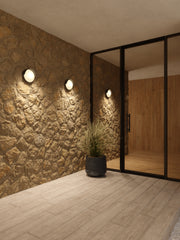 WALL FIXTURE IP54 AURO LED 6.2W 3000K ON-OFF BLACK 827