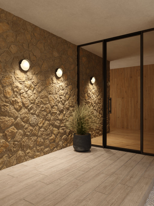 WALL FIXTURE IP54 AURO LED 6.2W 3000K ON-OFF BLACK 827