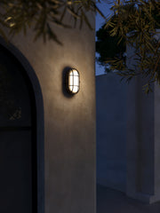 WALL FIXTURE IP44 FOND OVAL E27 15W BLACK