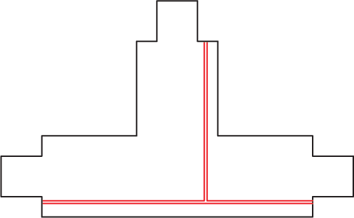 Nordic Global 3 Circuit T-connector DALI Global Trac® Pulse XTSC 636-3 white Left Surface mounted