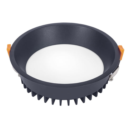 DOWNLIGHT JET Ø160MM LED 20.3W LED WARM-WHITE 3000K ON-OFF BLACK IN IP20 / OUT 