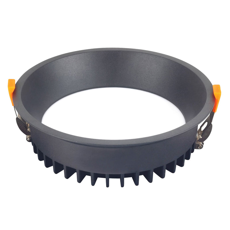 DOWNLIGHT JET Ø220MM LED 29.5W LED WARM-WHITE 3000K ON-OFF BLACK IN IP20 / OUT 