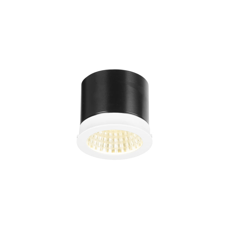 TC-0070-BLA, DOWNLIGHT MIX CCT LED 6.2W SW 3000-4000-5000K ON-OFF  IP23 900, White, Transparent