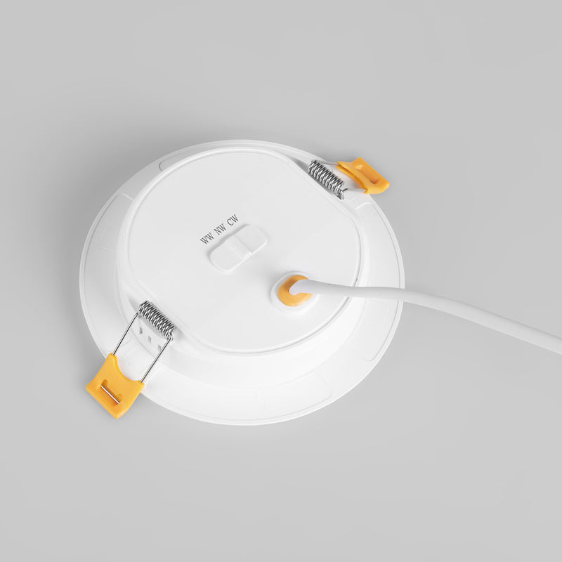 TC-0081-BLA, DOWNLIGHT ELEMENT Ø95MM LED 4.8W SW 3000-4000-6000K ON-OFF  IN IP20 / OUT , White, Gold