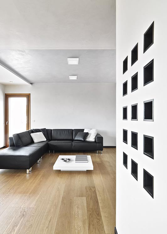 TC-0166-BLA, CEILING FIXTURE EASY SQUARE SURFACE 170MM IP23 LED 10W LED WARM-WHITE 3000K ON-O, White, Opal