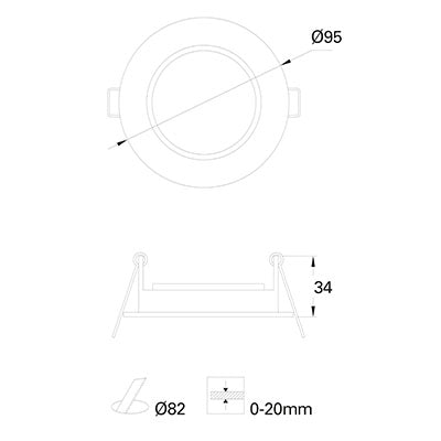 TC-1901-BLA, STRUCTURE MIX FRAME Ø95MM ALUMINIUM , White